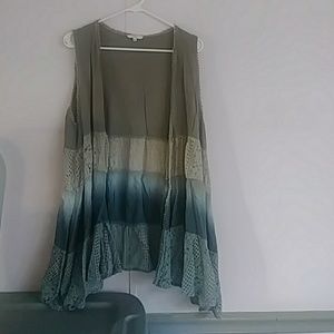 Ombre cardigan vest